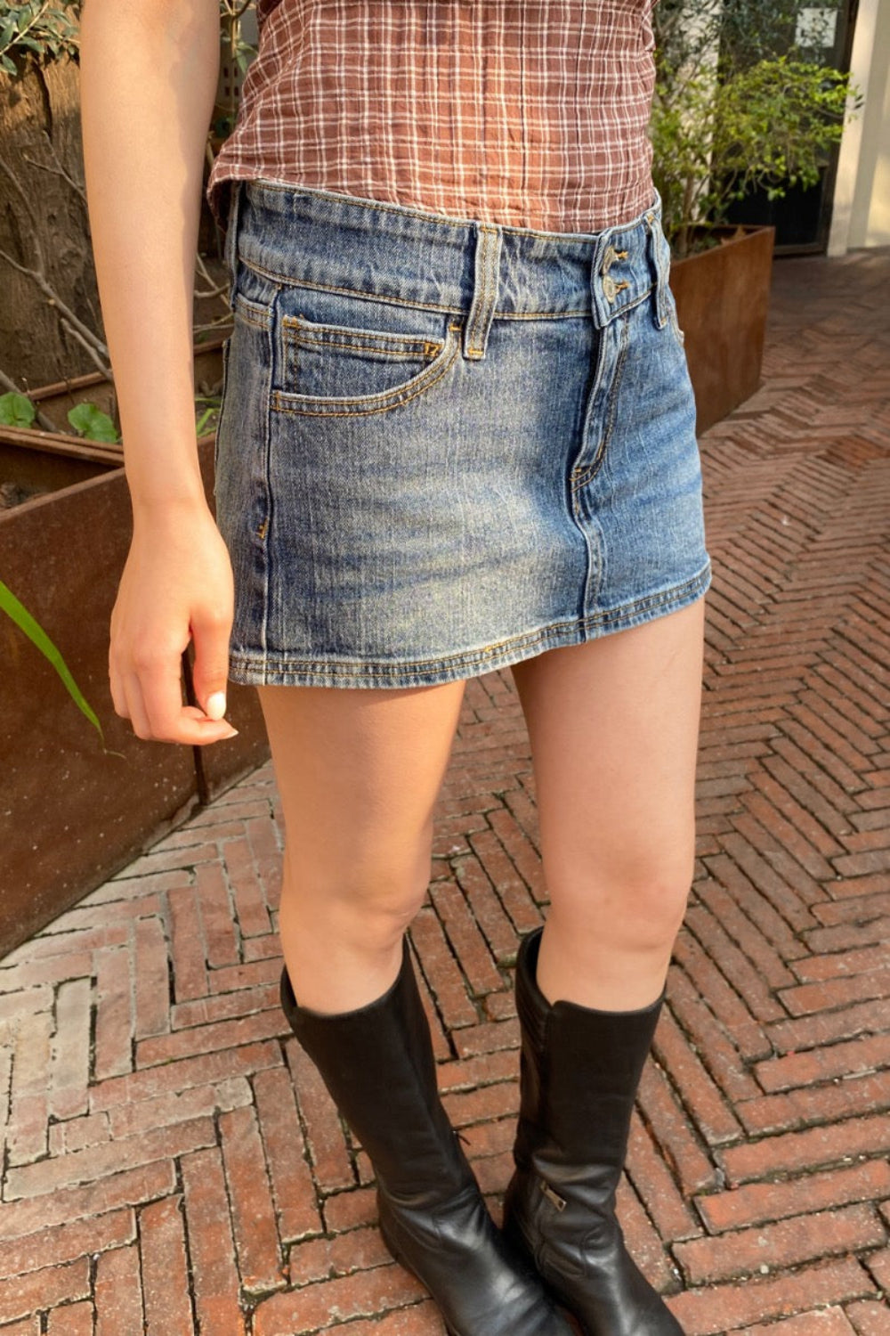 Jayda Skirt | 90 Wash Denim / XS/S