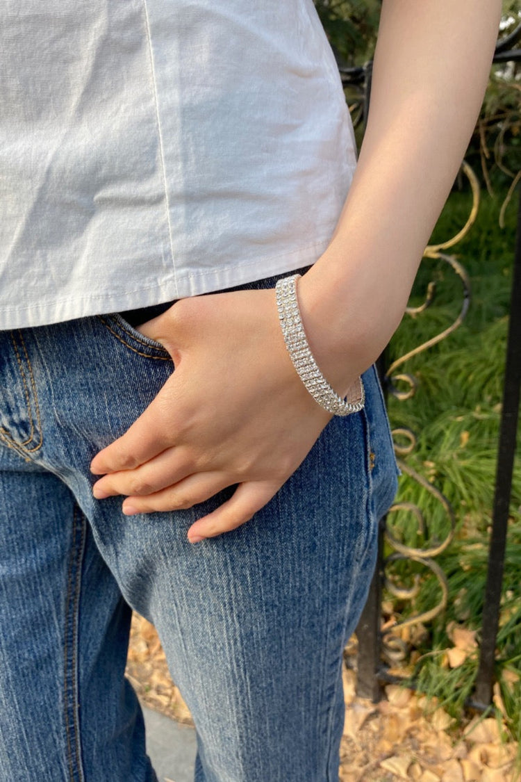Rhinestone Bracelet | Silver
