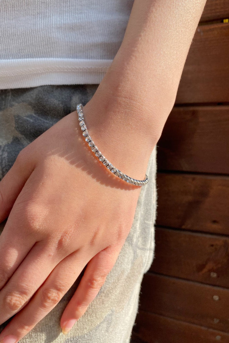 Rhinestone Bracelet | Silver