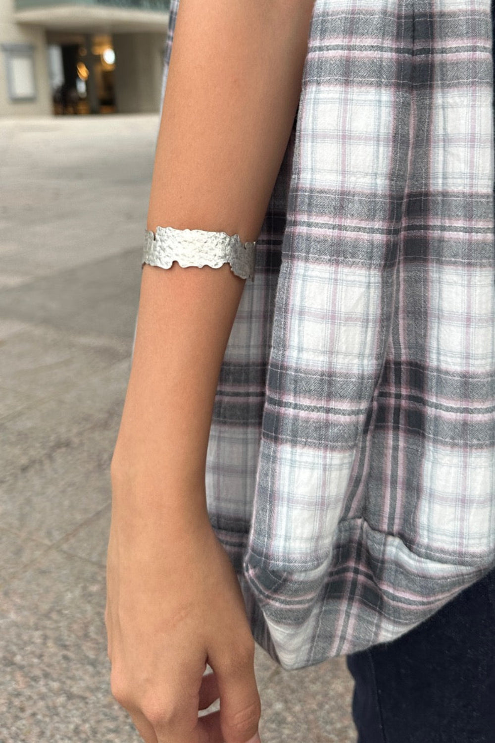 Reticulated Rigid Bracelet | Silver