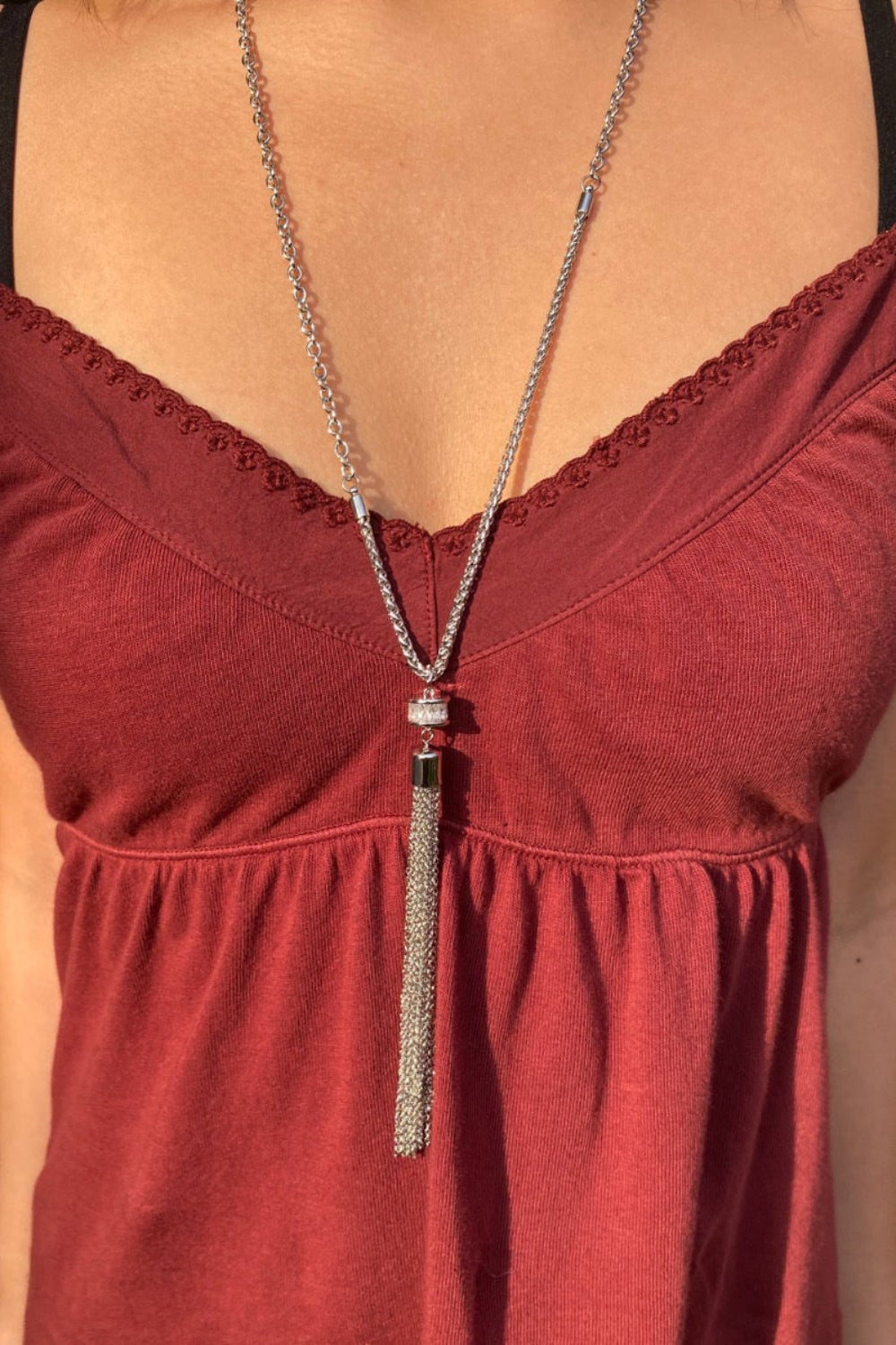 Tassel Necklace | Silver
