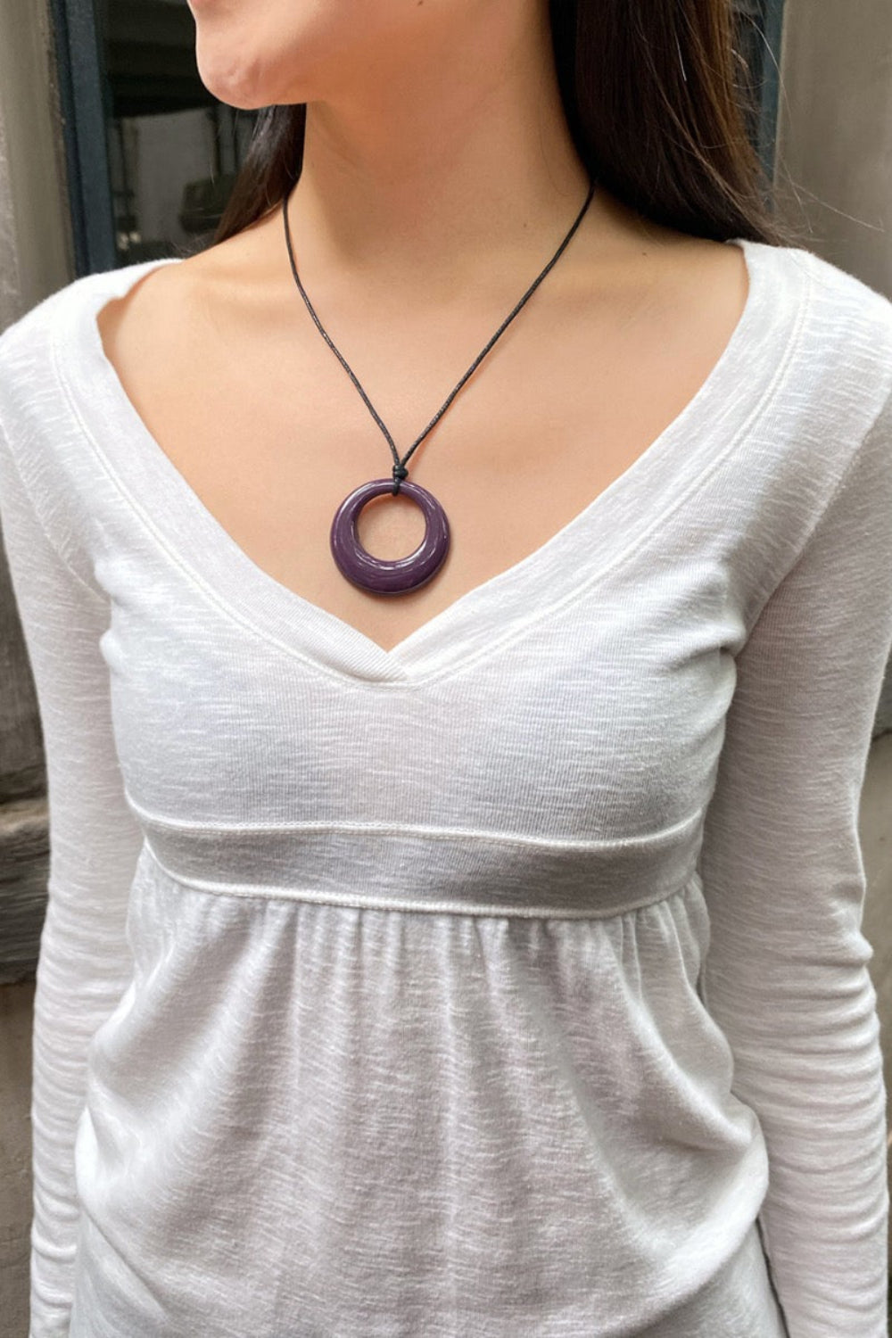 Rope necklace | Dark Purple