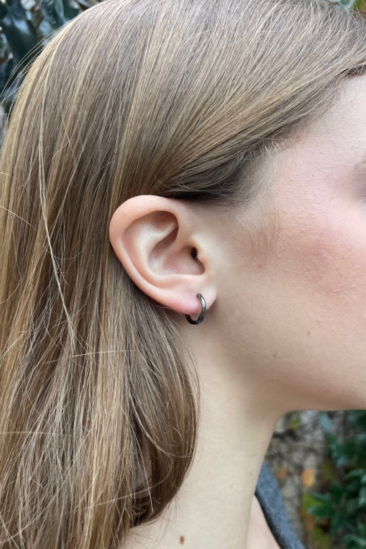 Mini Hoops | Gunmetal Grey