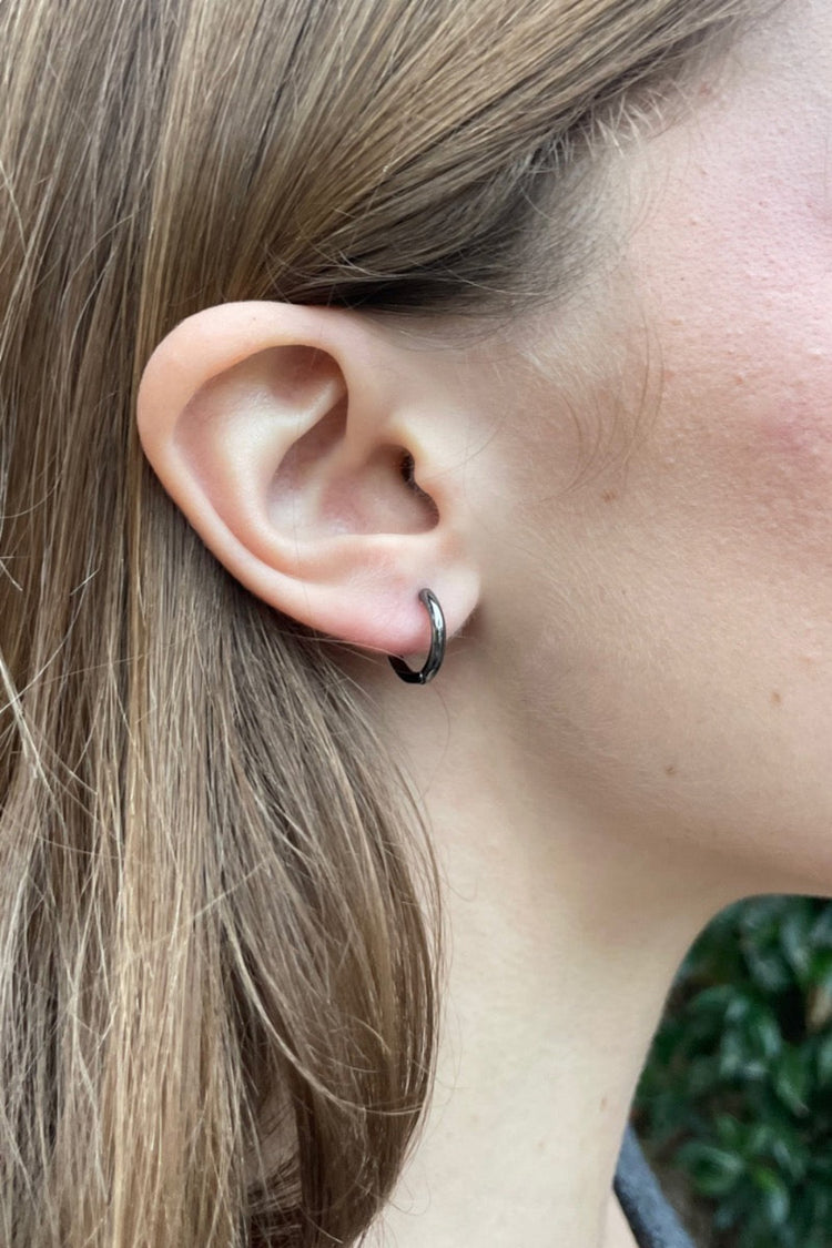 Mini Hoops | Gunmetal Grey