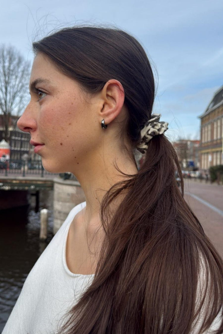 Mini Hoop Earrings | Gunmetal