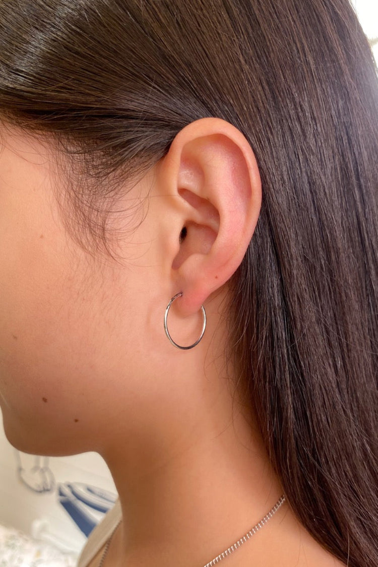 Silver Hoop Earrings | Silver