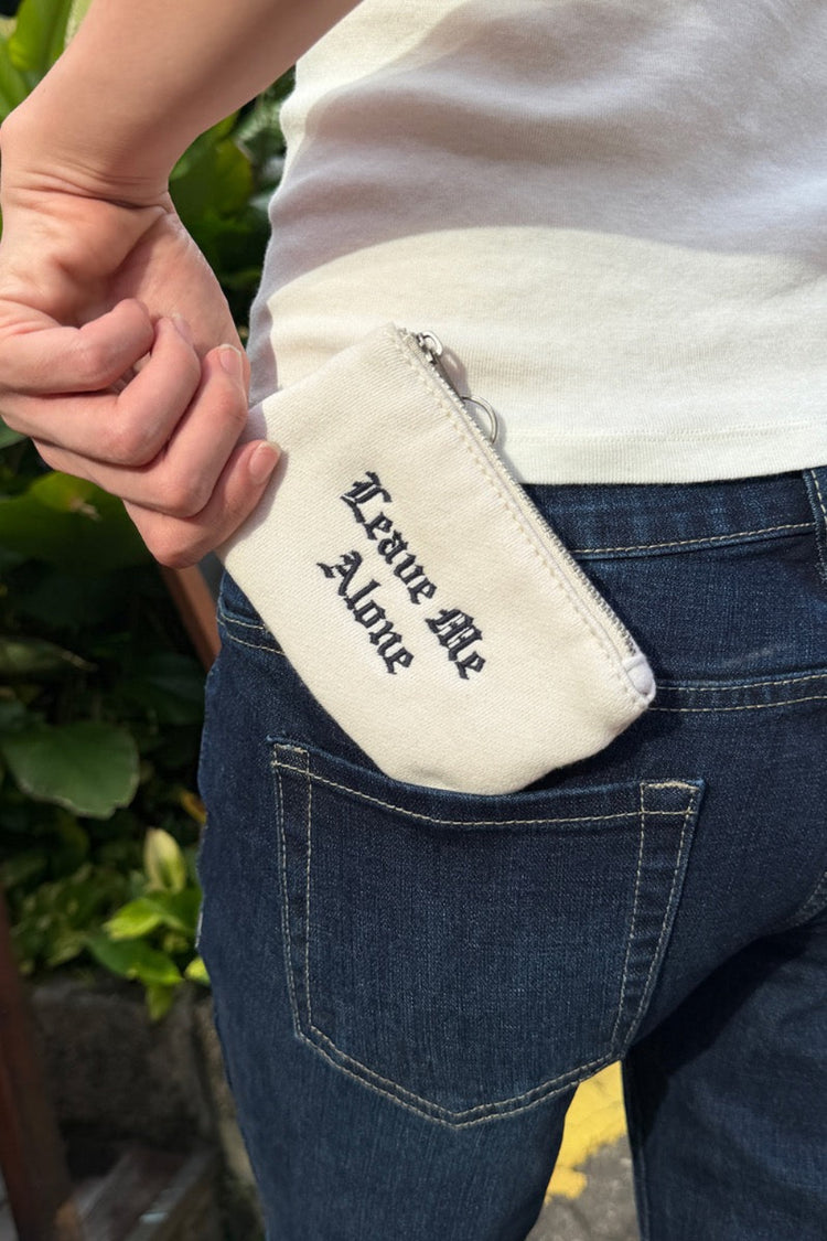 Leave Me Alone Coin Purse | White