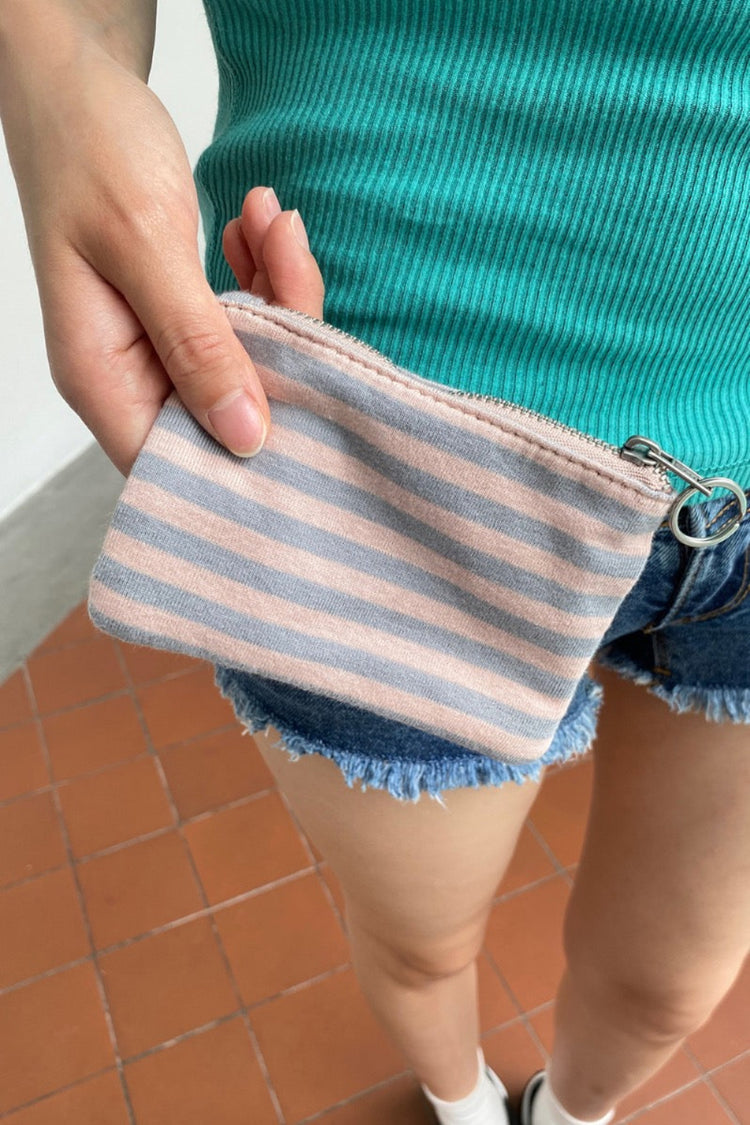 Striped Coin Purse | Lilac Pink Stripes