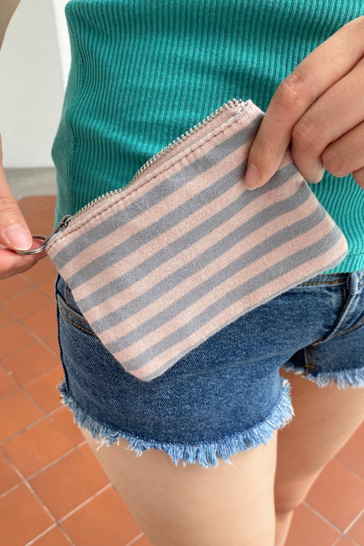 Striped Coin Purse | Lilac Pink Stripes