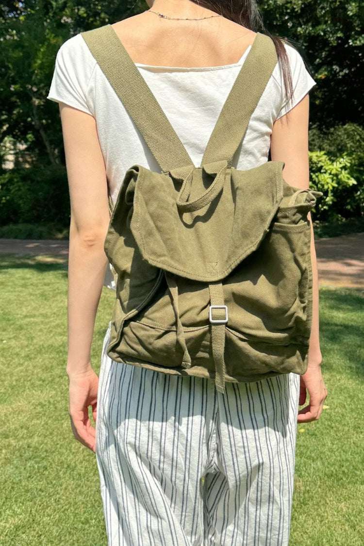 Canvas Backpack | Military Green