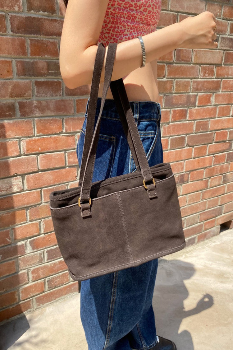 Leather Shoulder Bag | Dark Brown