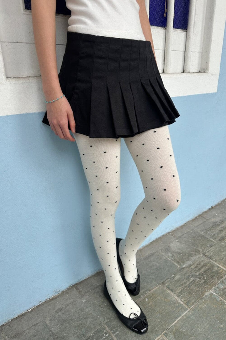 Polka Dots Tights | White Black Polka Dots