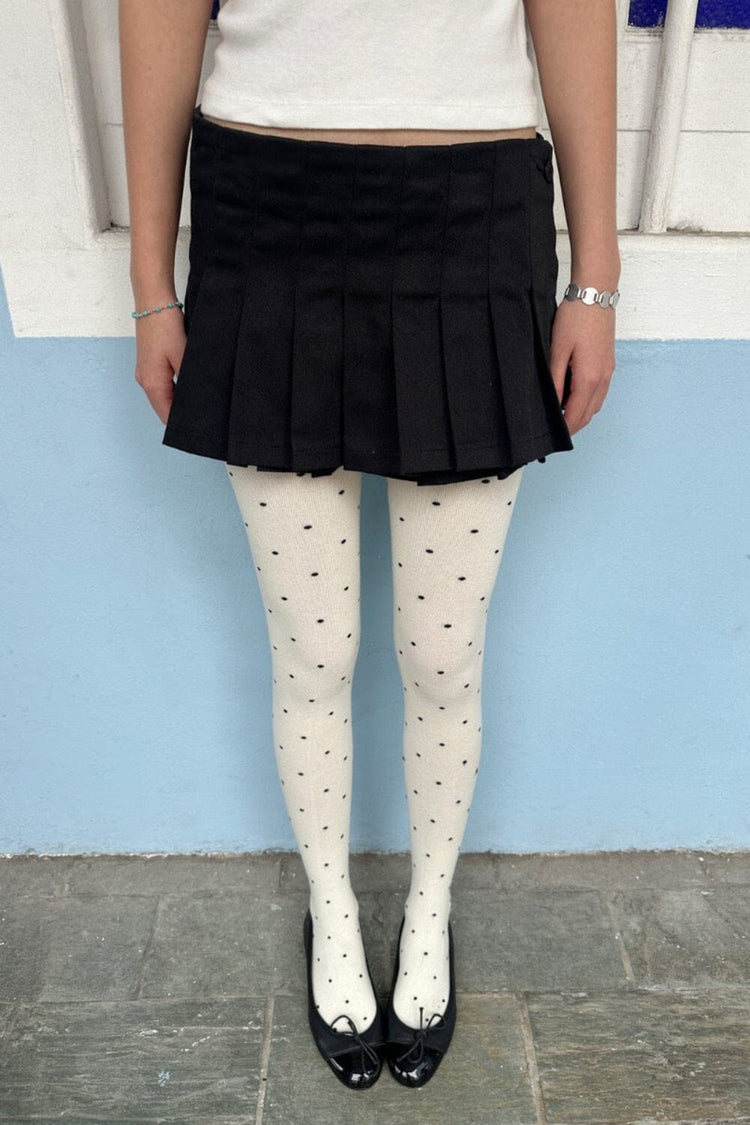 Polka Dots Tights | White Black Polka Dots
