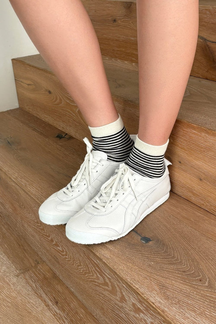 Striped Socks | Black Off White Stripes