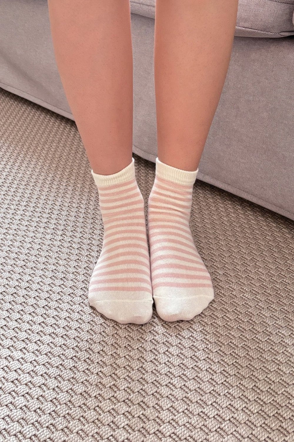 Cream Pink Stripes