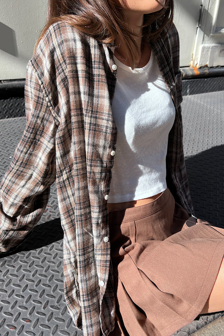 Hazel Flannel Top | Oversized Fit
