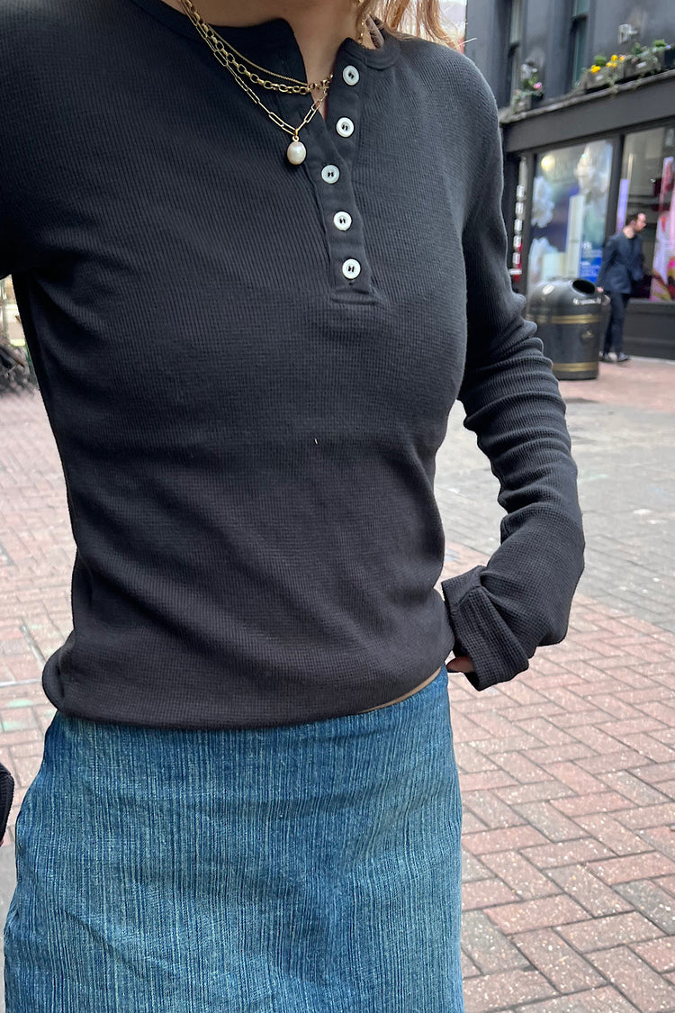 Ahern Thermal Top | Faded Black / Regular Fit