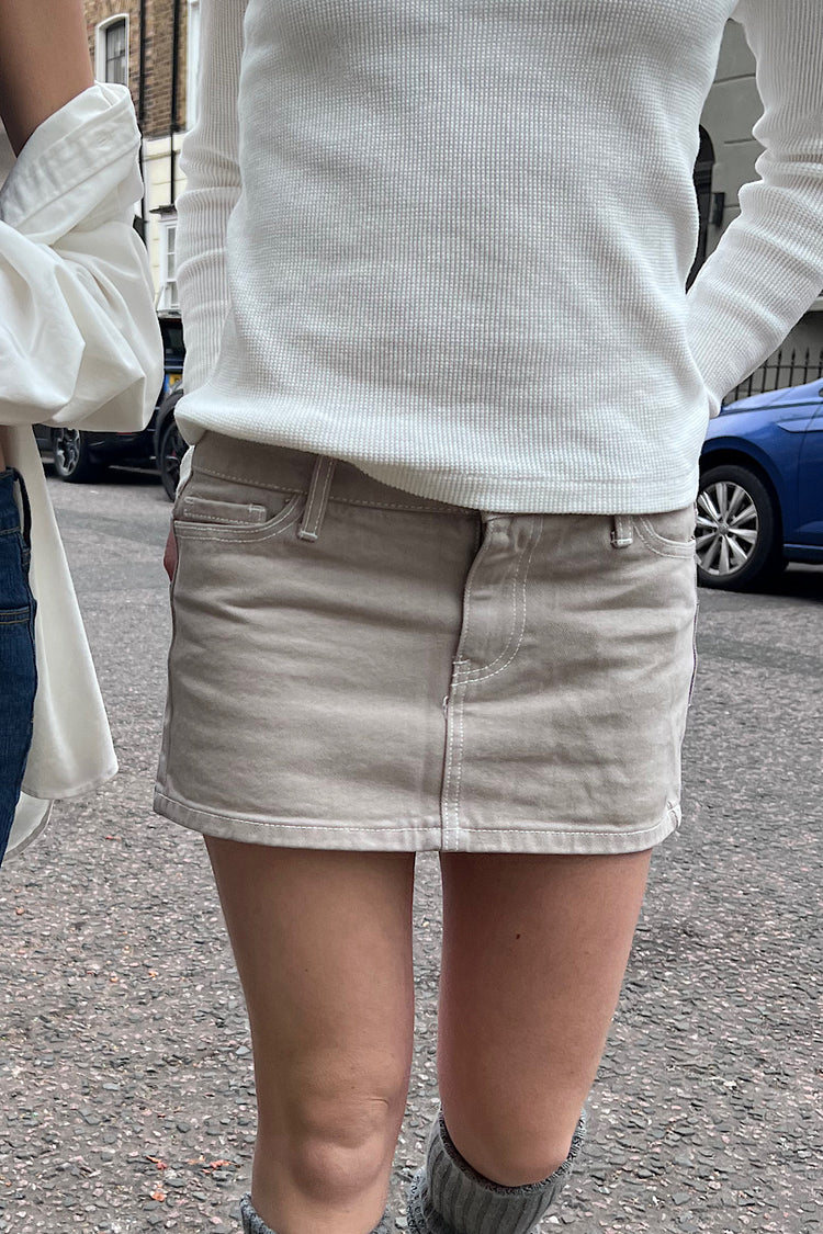 Malia Mini Skirt | Tan / S