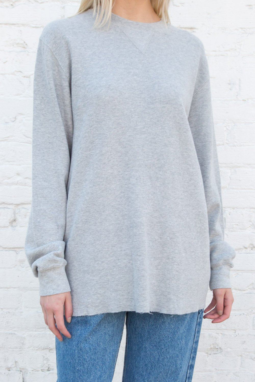 Laila Thermal Top | Heather Grey / Oversized Fit