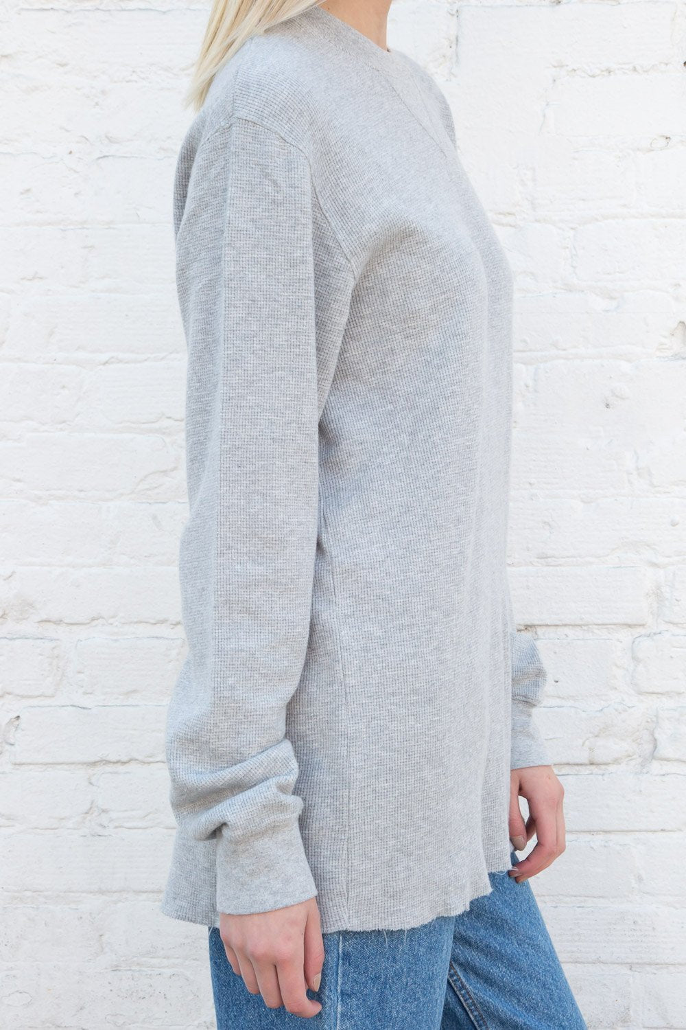 Laila Thermal Top | Heather Grey / Oversized Fit