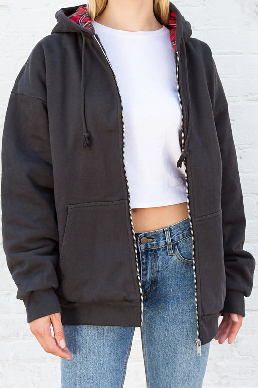 Black With Red Plaid / Oversized Fit