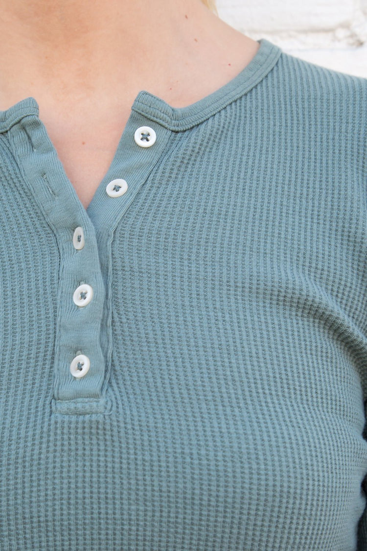 Ahern Thermal Top | Dark Sage Green / Regular Fit