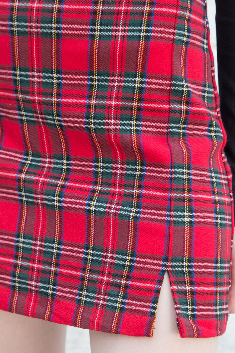 Cara Skirt | Red Plaid / S
