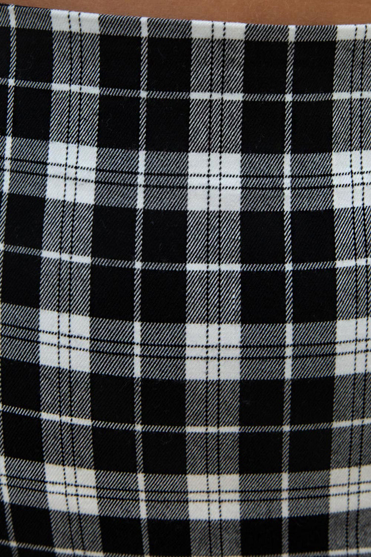 Cara Skirt | Black and White Plaid / S