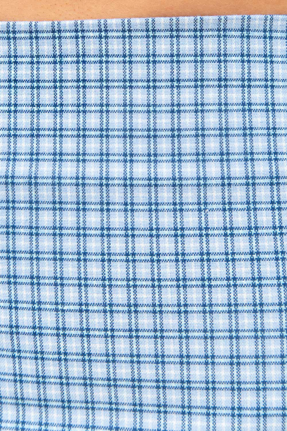 Cara Skirt | Light and Dark Blue Plaid / S