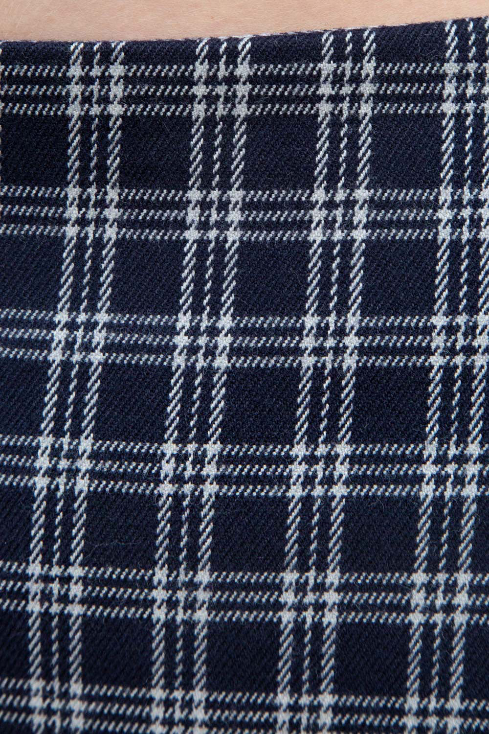Cara Skirt | Navy Blue and White Plaid / S