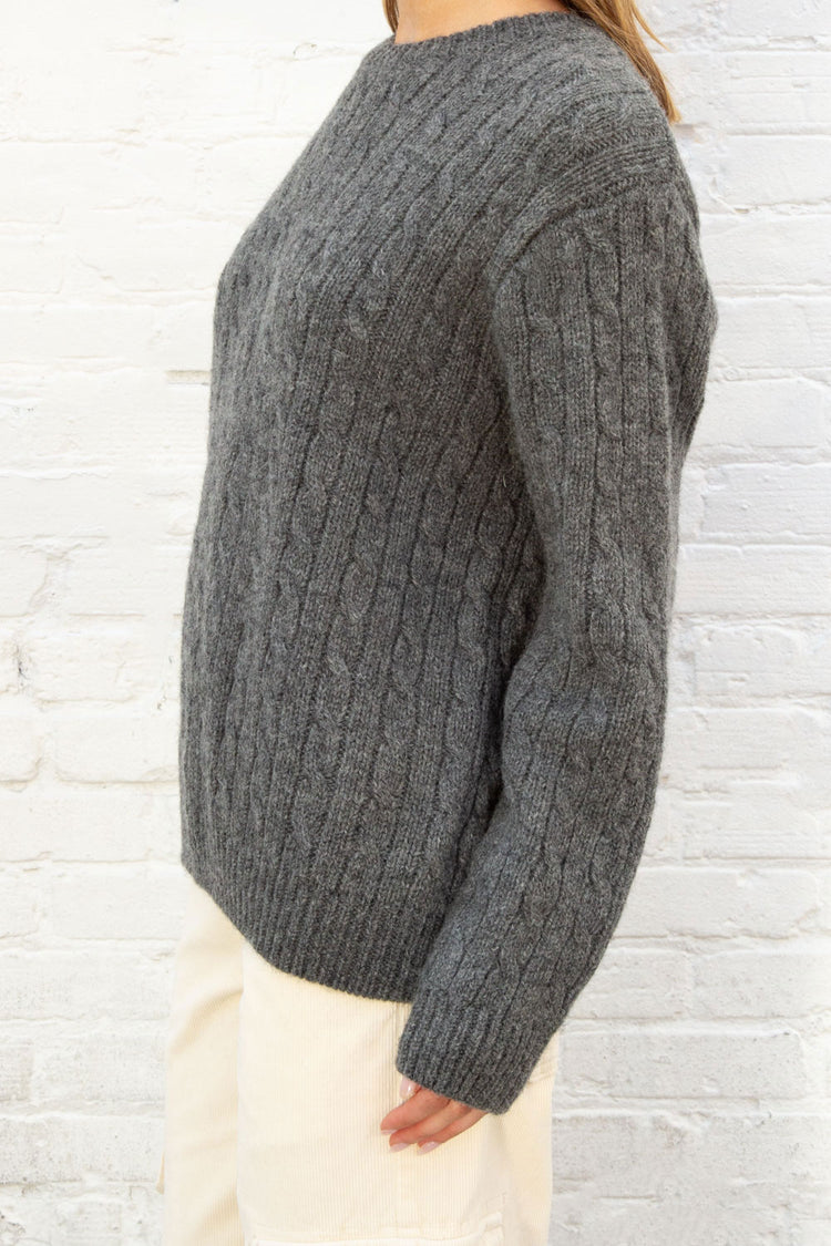 Winona Wool Sweater | Dark Grey / Oversized Fit