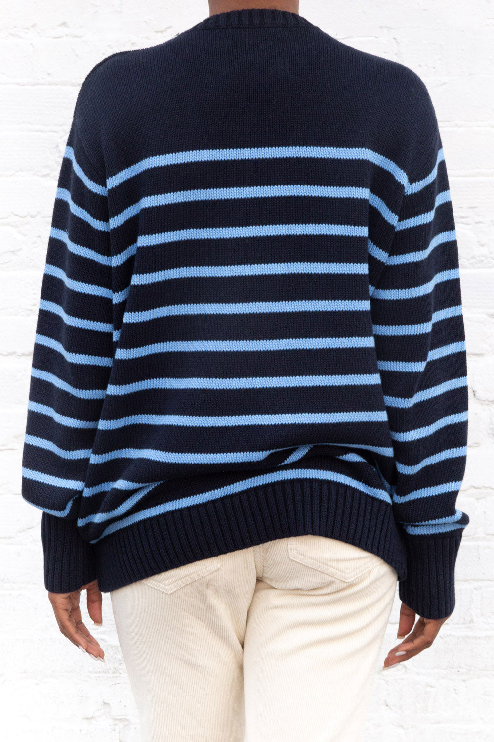 Navy and Light Blue Thin Stripes / Oversized Fit