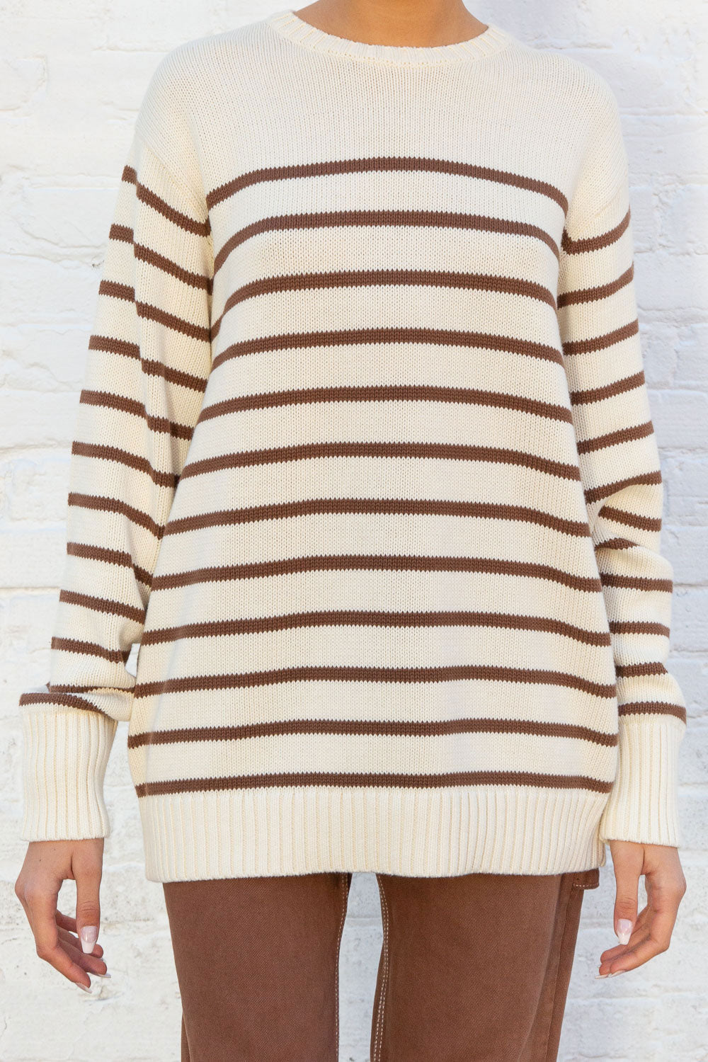 Brianna Cotton Thin Stripe Sweater – Brandy Melville UK