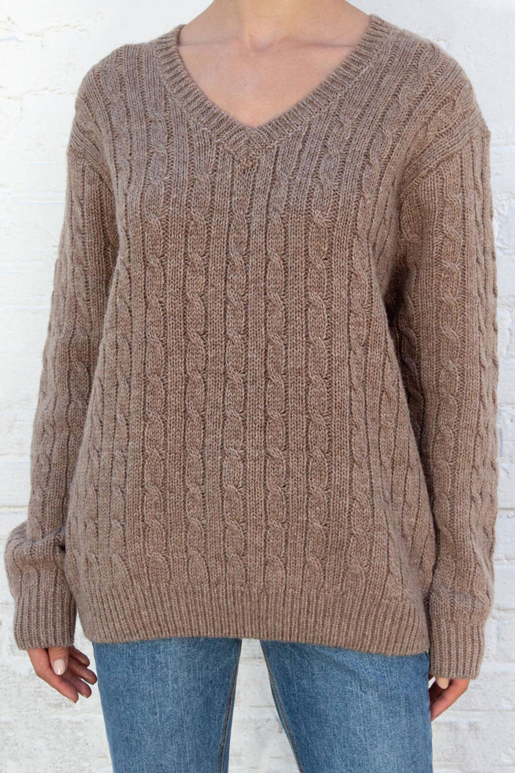 Nikki Wool Sweater | Mocha / Oversized Fit