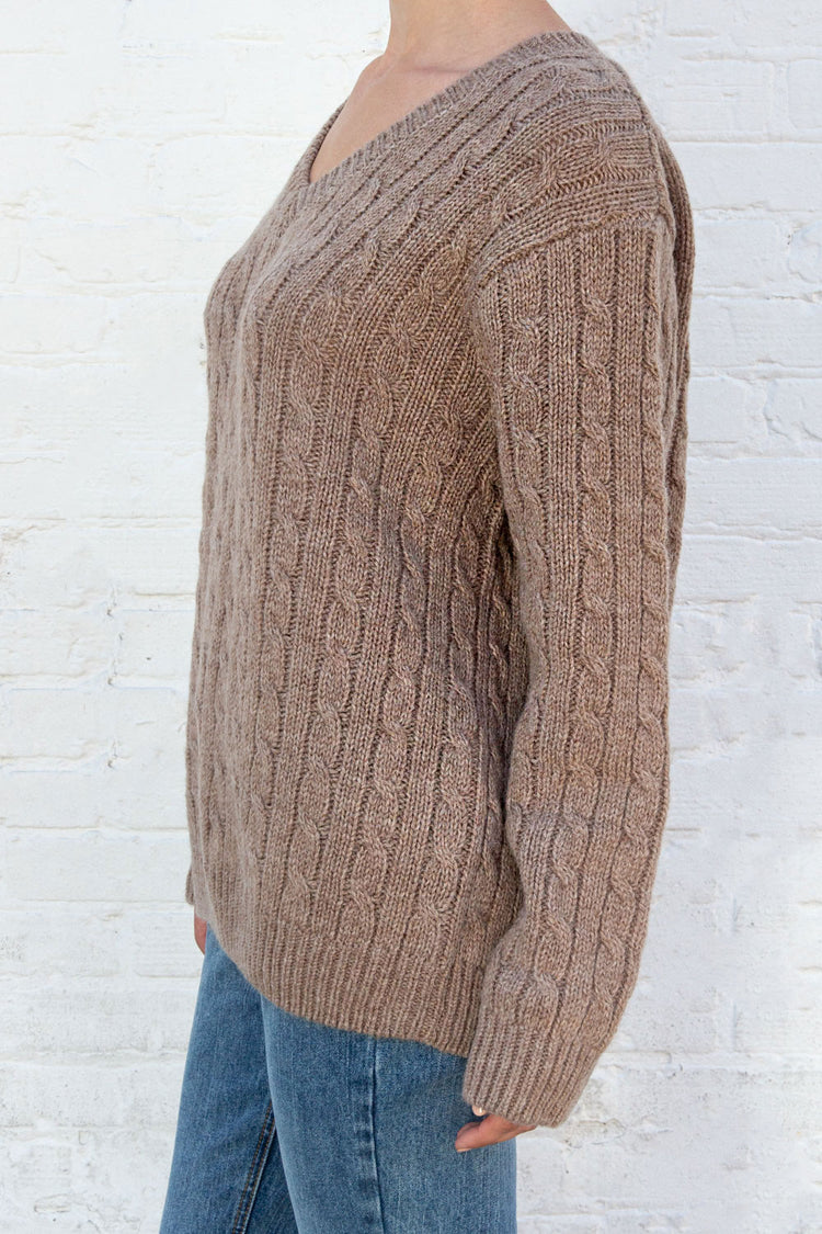 Nikki Wool Sweater | Mocha / Oversized Fit