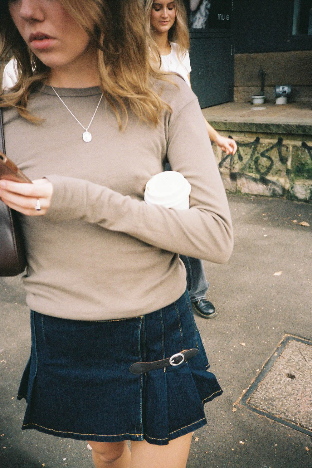Dana Buckle Skirt | Dark Denim / XS/S