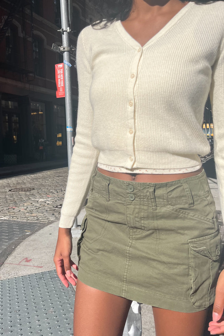 Beverly Cargo Mini Skirt | Olive Green / XS/S