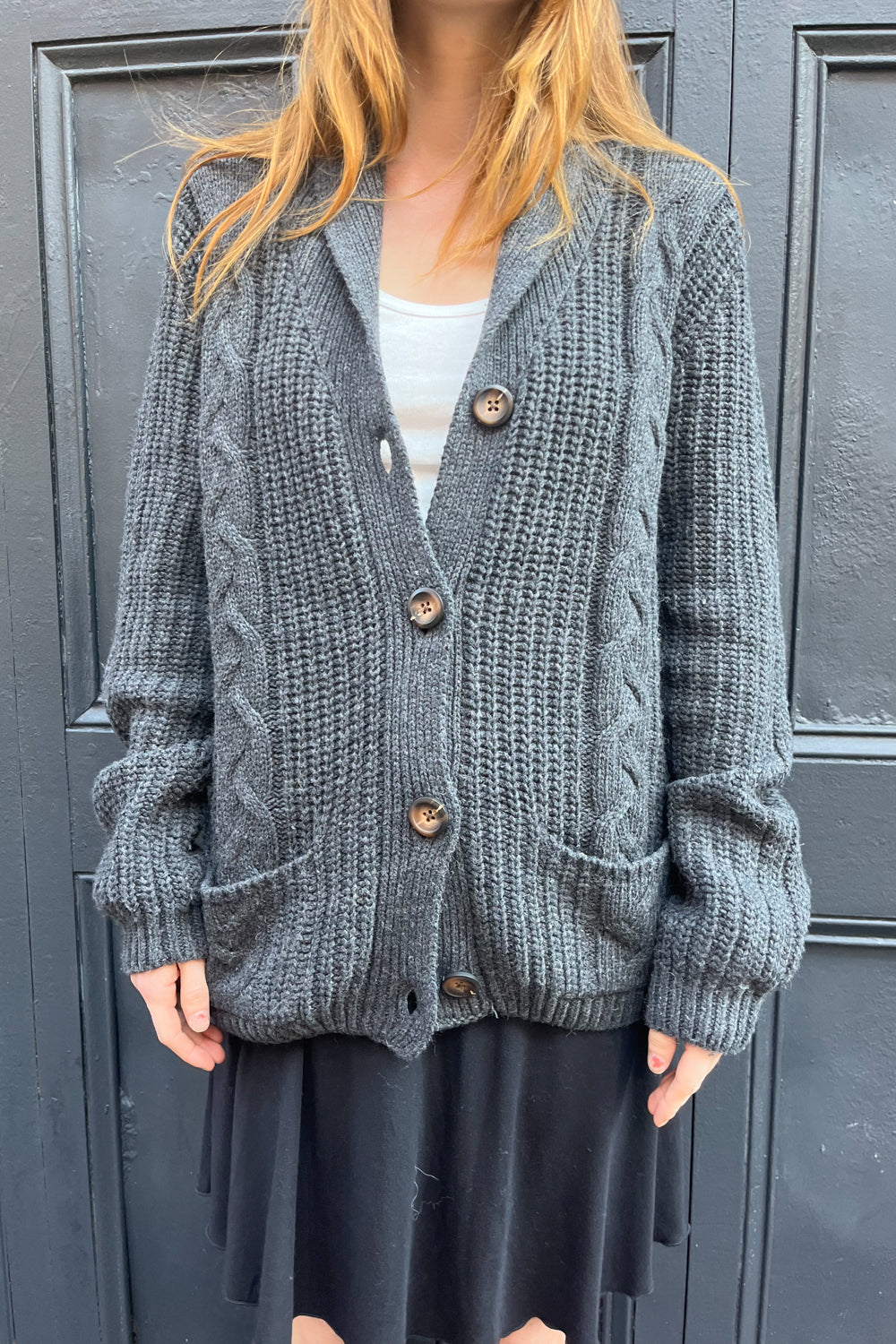 Autumn Wool Cable Knit Cardigan