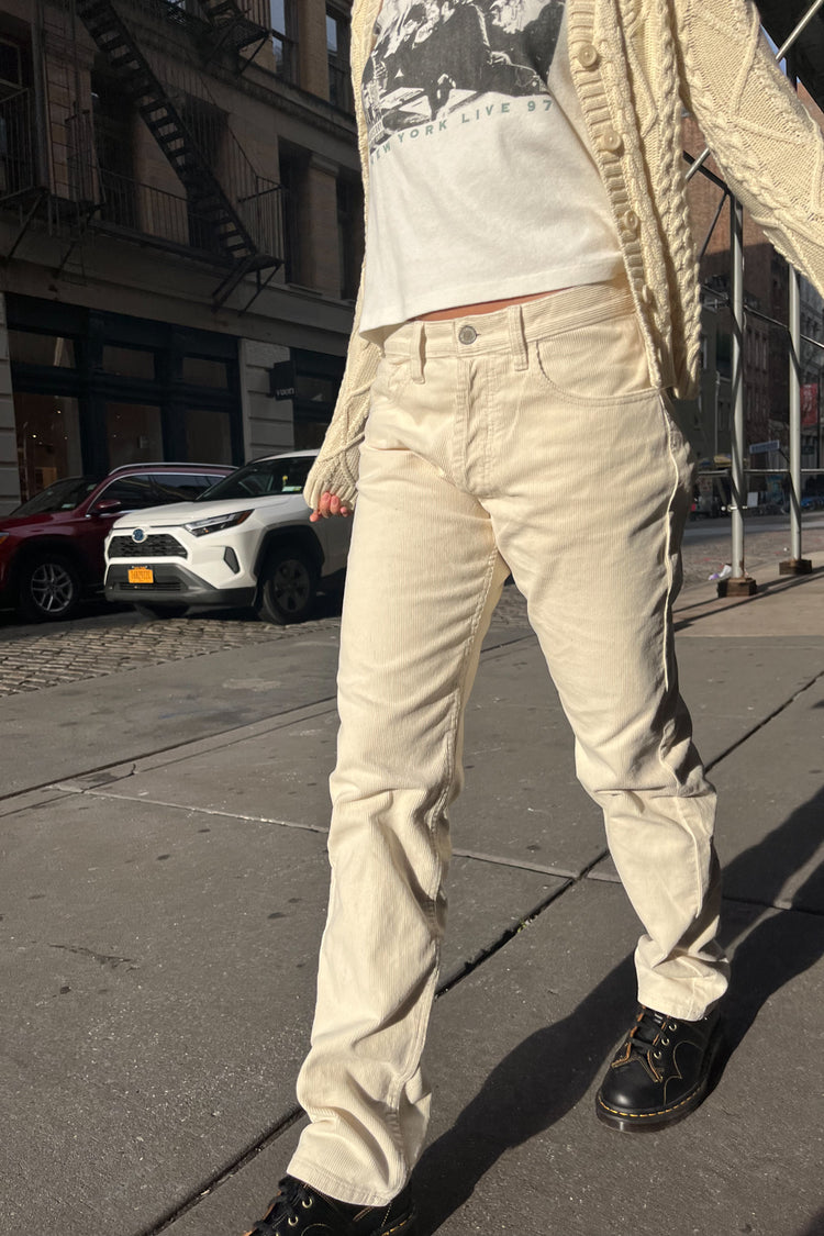 Addison Corduroy Pants | Ivory / S