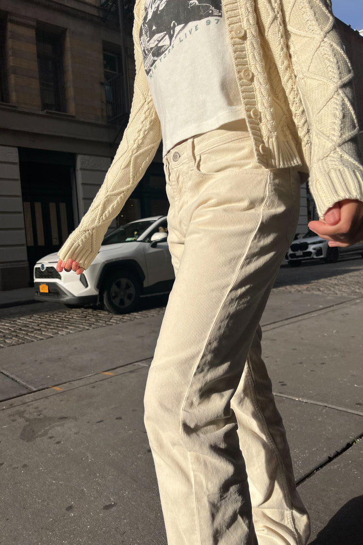 Addison Corduroy Pants | Ivory / S