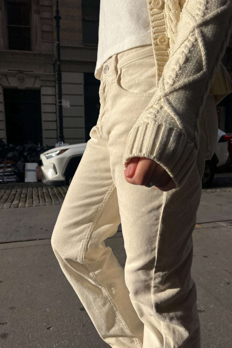 Addison Corduroy Pants | Ivory / S