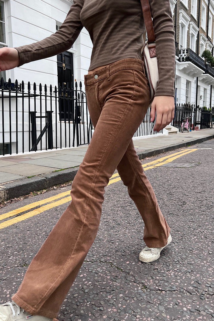 Aliyah Corduroy Pants | Brown Corduroy / S