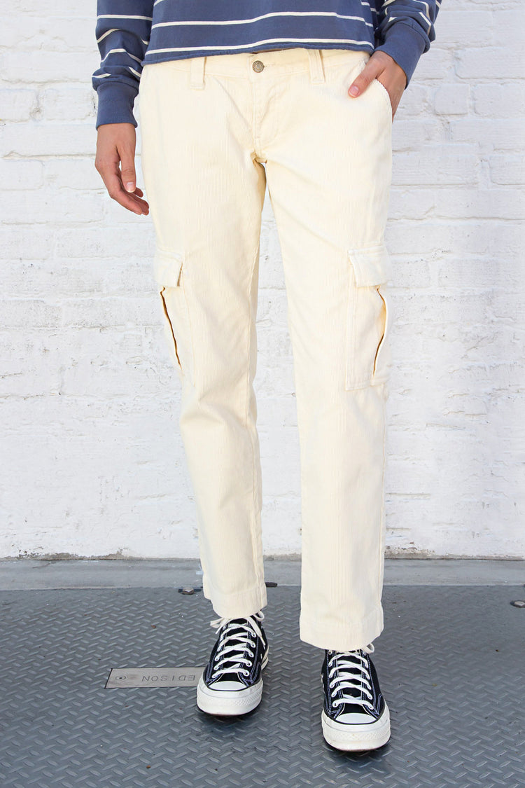 Jade Corduroy Pant | Ivory / XS/S