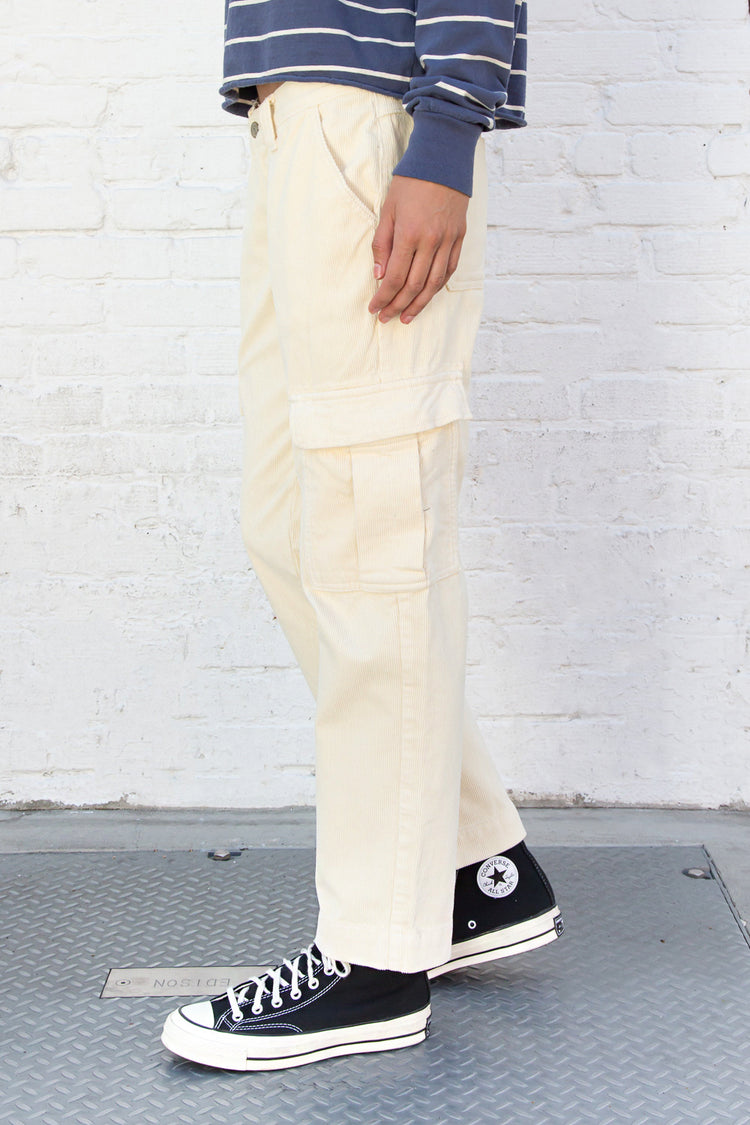 Jade Corduroy Pant | Ivory / XS/S