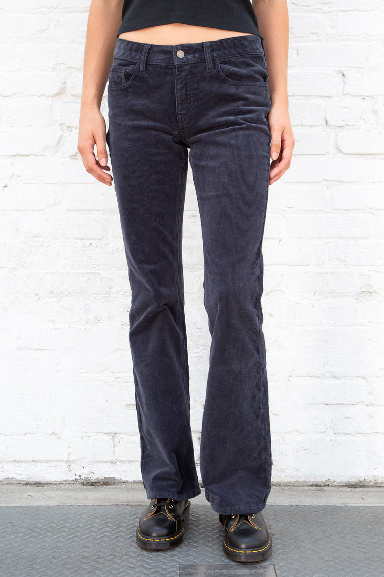 Brielle Corduroy Pants | Navy Blue Corduroy / S