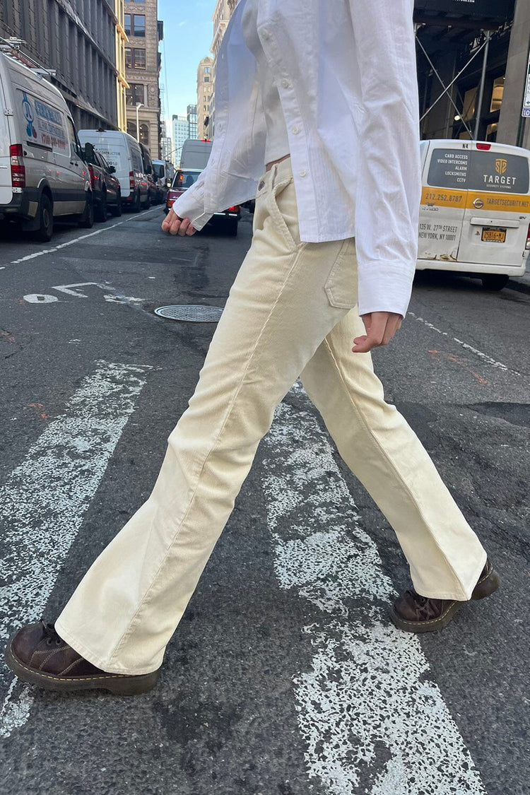 Sydney Corduroy Pants | Ivory / S