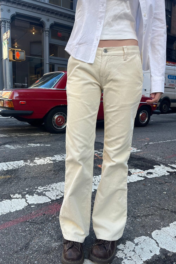 Sydney Corduroy Pants | Ivory / S