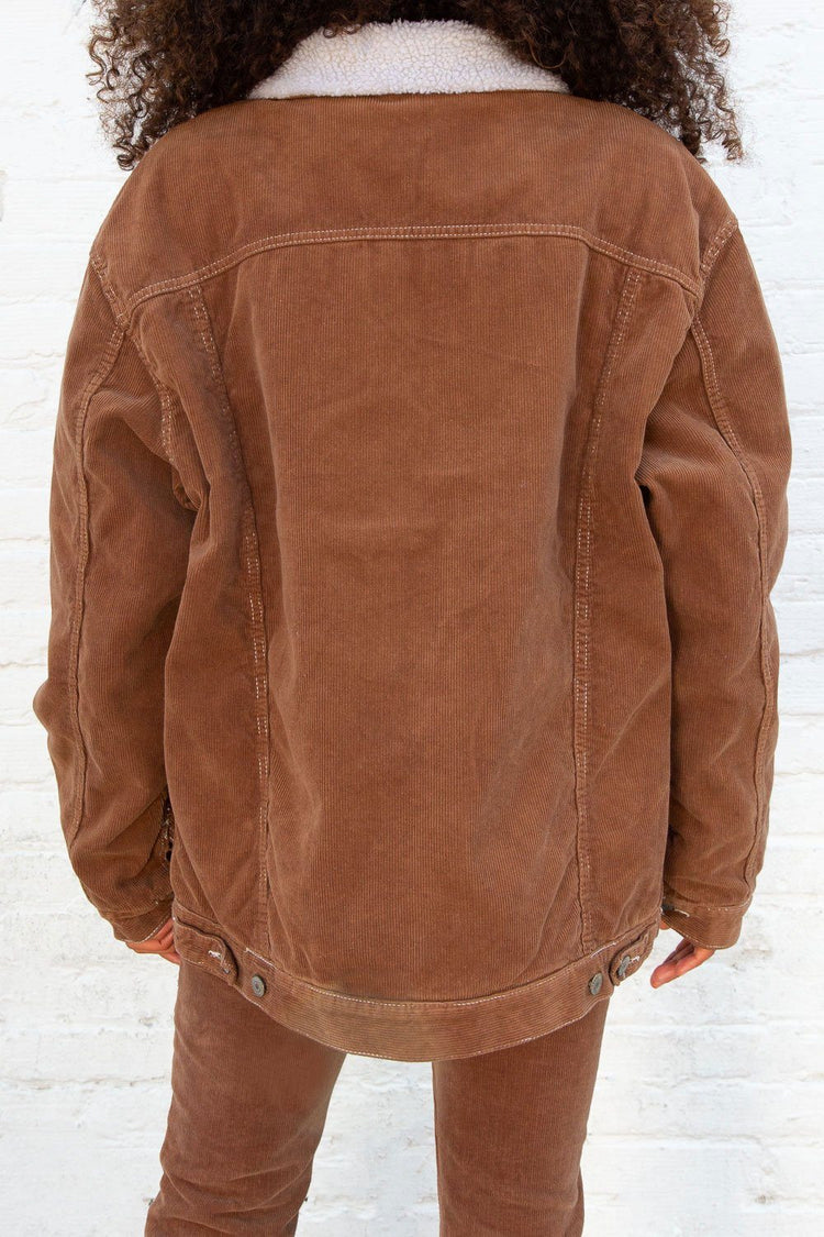Lillian Fur Corduroy Jacket | Brown / Oversized Fit