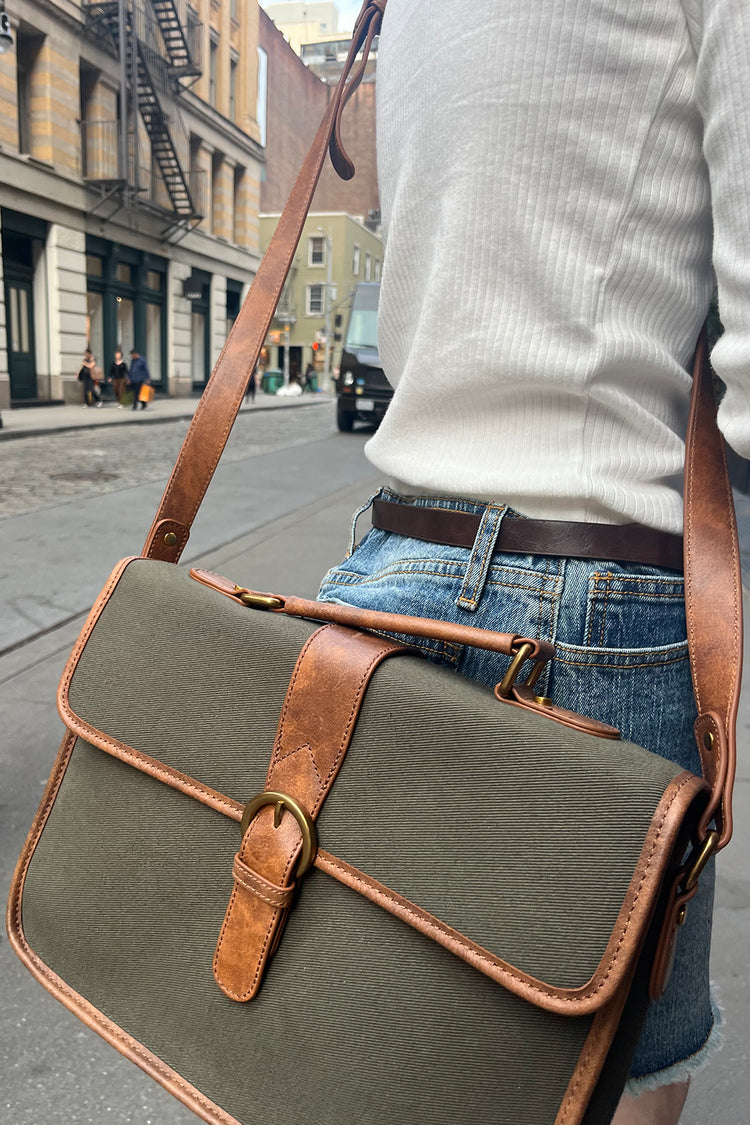 Canvas and Leather Messenger Bag – Brandy Melville UK