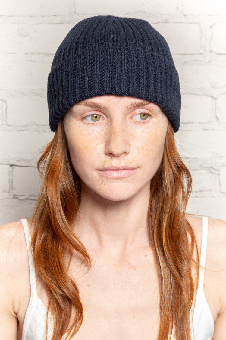 Jade Beanie | Navy Blue